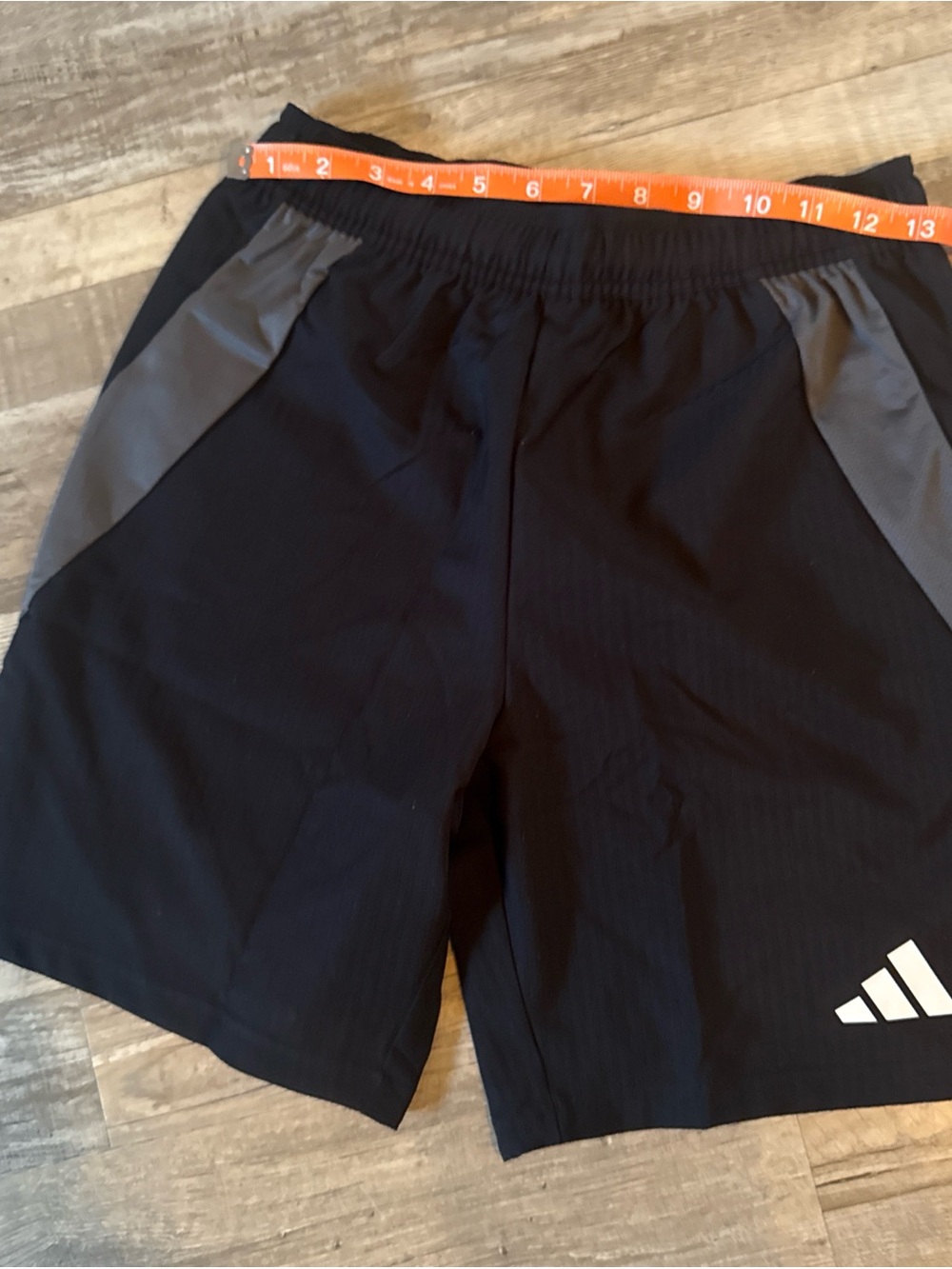 Adidas Boy Black Athletic Shorts with Gray Panels size L (Boy) - Picture 4 of 6